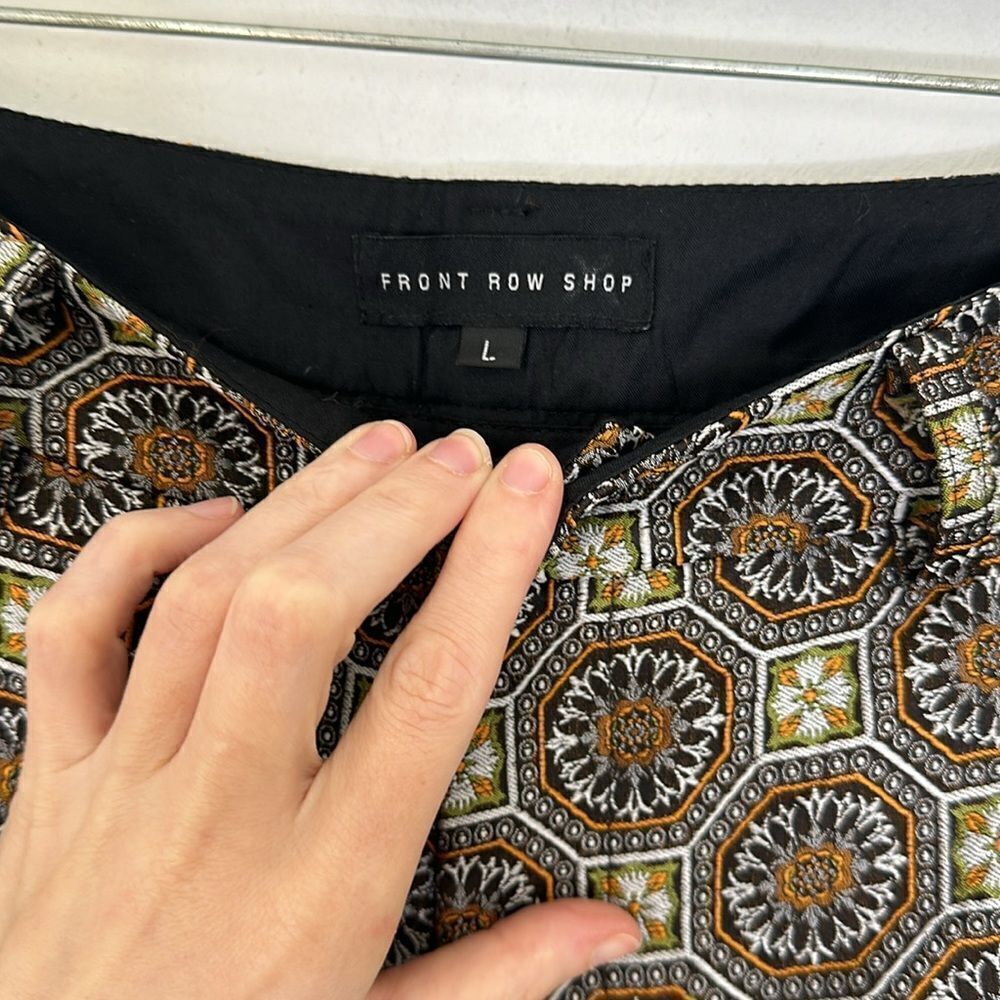 Front Row Shop Jacquard Cropped Pants - Picture 4 of 5